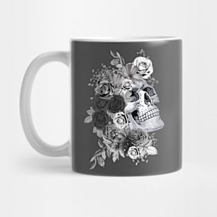 floral skull Mug